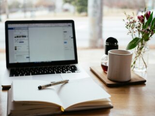 Consultation books and laptop